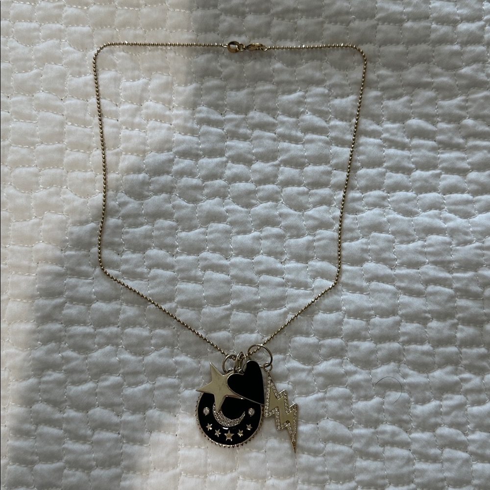 Gold ball Charm Necklace
